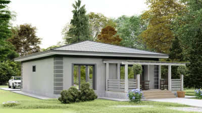 Баня из профилированного бруса П 56.25