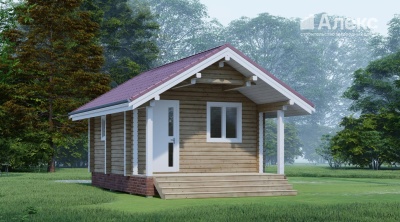 Проект бани из бруса 4,3х5,8м П-33.25