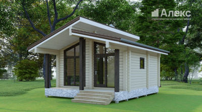 Проект бани с комнатой отдыха П-38.25